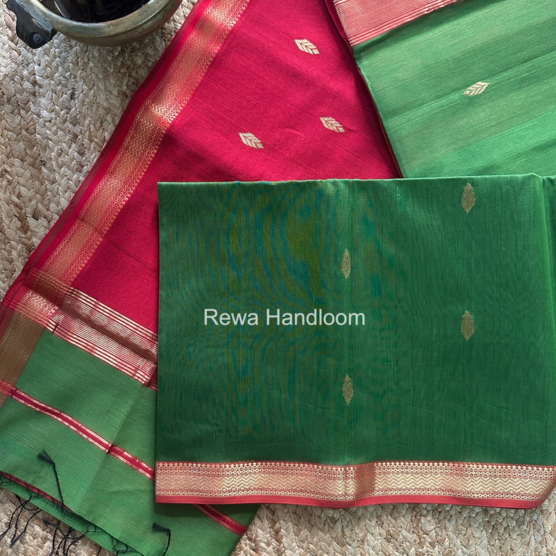 Maheshwari Green Aami Butti Saree SBT00117
