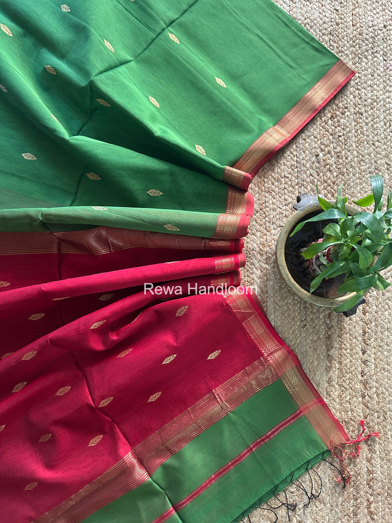 Maheshwari Green Aami Butti Saree SBT00117