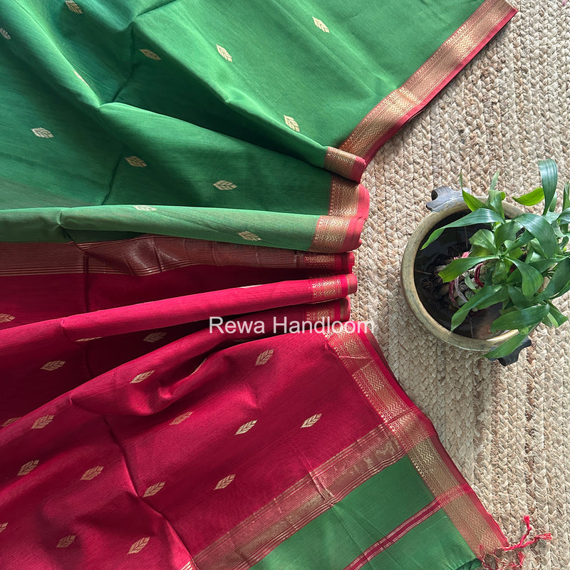Maheshwari Green Aami Butti Saree SBT00117