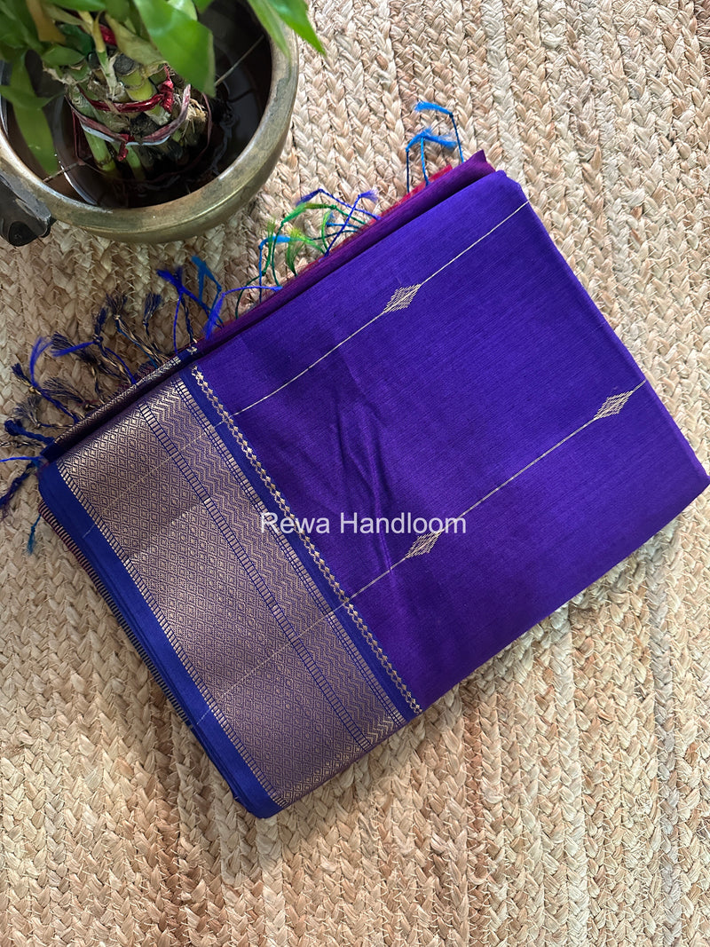 Maheshwari Violet Shaded Butti Saree SBBS045