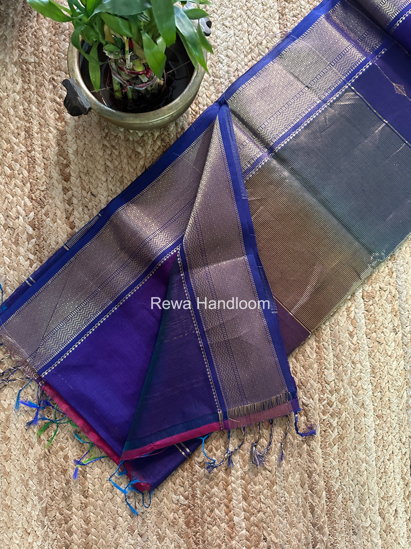 Maheshwari Violet Shaded Butti Saree SBBS045