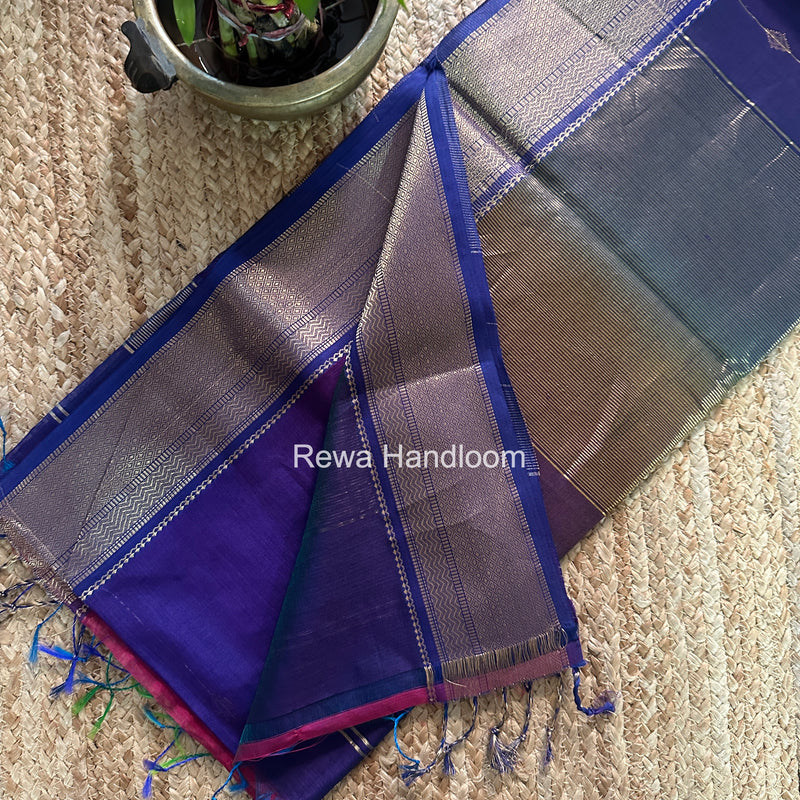 Maheshwari Violet Shaded Butti Saree SBBS045