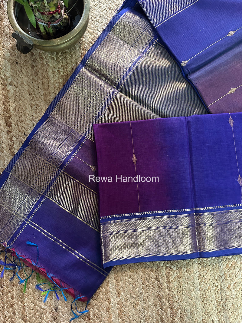 Maheshwari Violet Shaded Butti Saree SBBS045