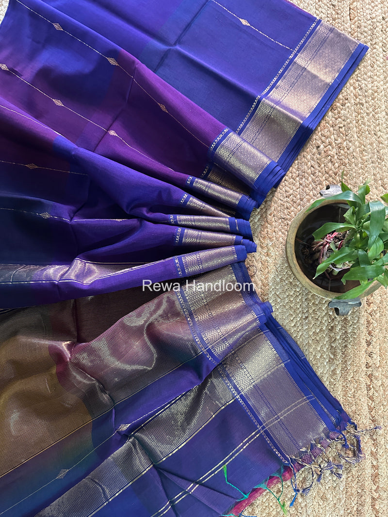 Maheshwari Violet Shaded Butti Saree SBBS045
