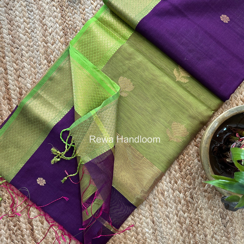 Maheshwari Lotus Butta Saree