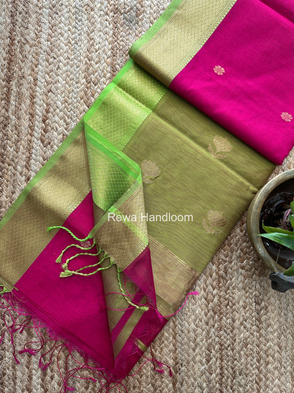 Maheshwari Lotus Butta Saree