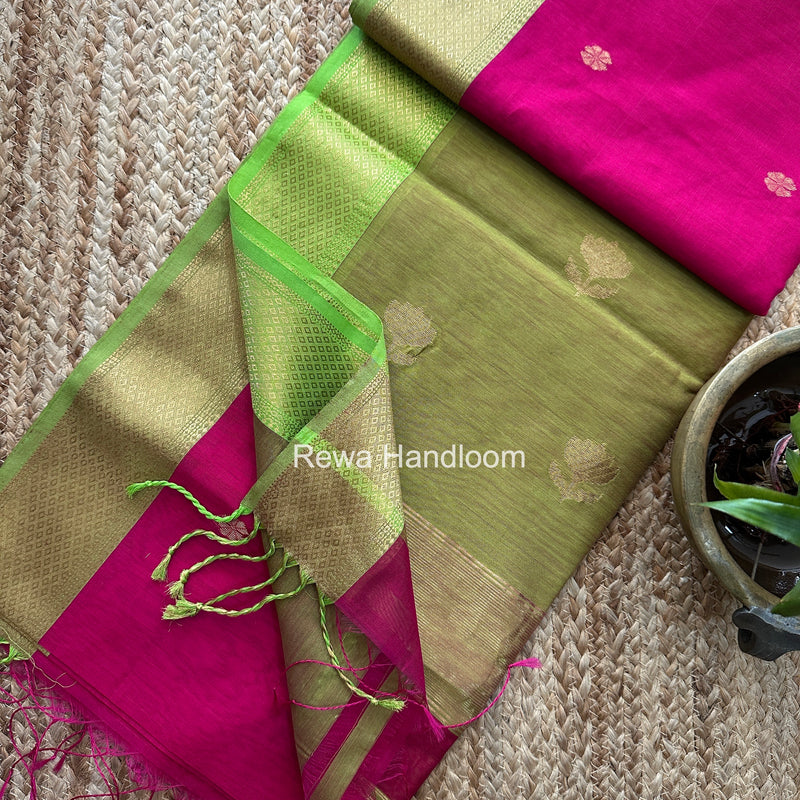 Maheshwari Lotus Butta Saree