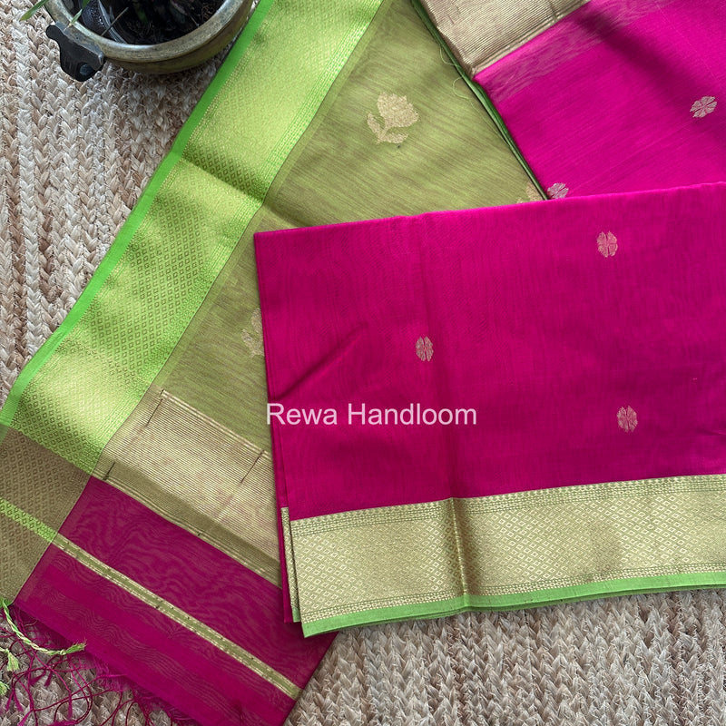 Maheshwari Rani Pink Lotus Butta Saree LBS0126