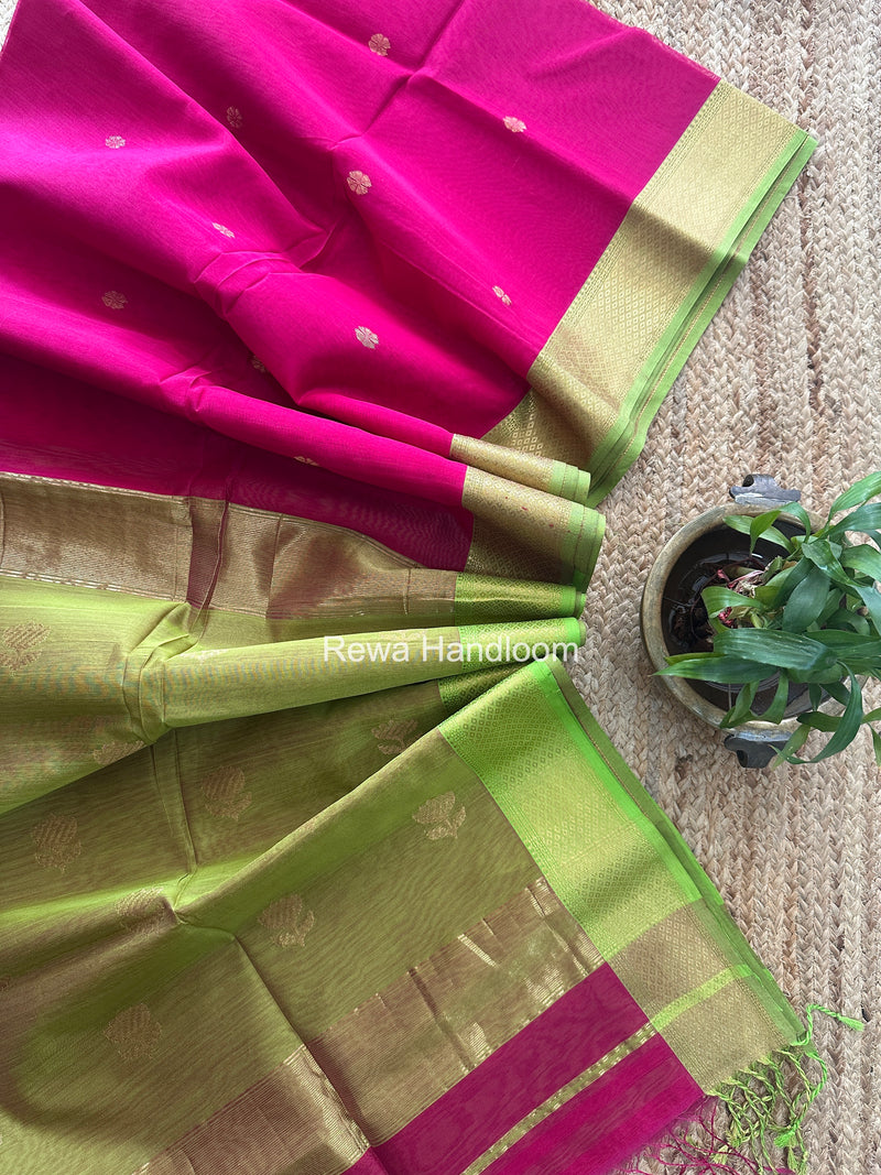 Maheshwari Rani Pink Lotus Butta Saree LBS0126