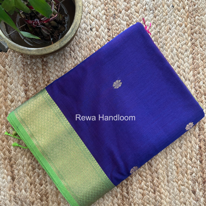 Maheshwari Blue Lotus Butta Saree LBS0128