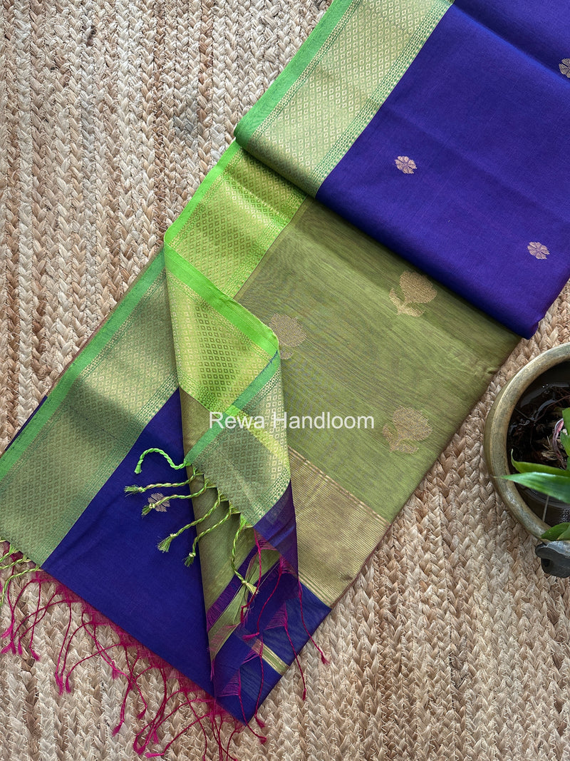 Maheshwari Lotus Butta Saree