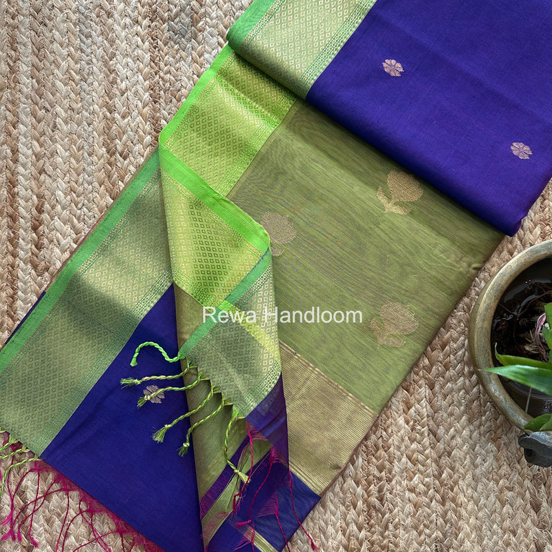 Maheshwari Lotus Butta Saree