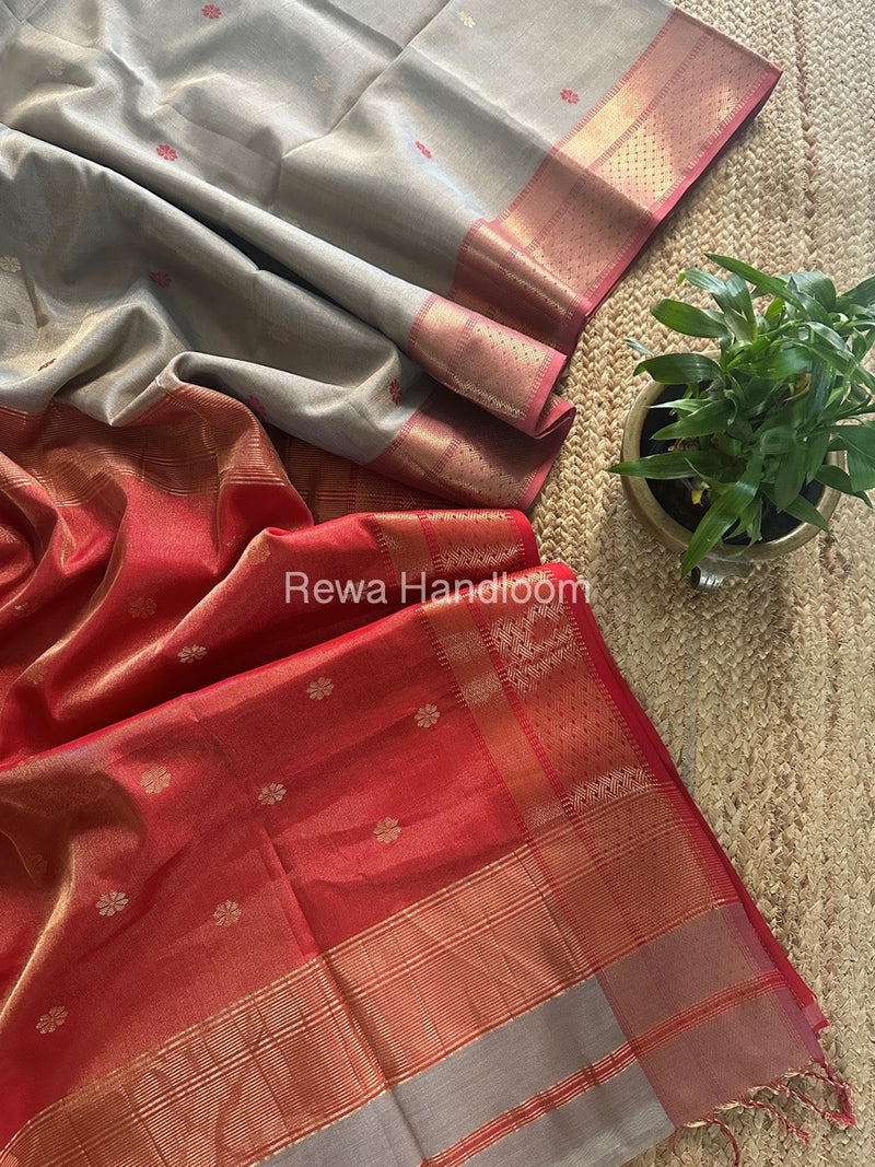 Maheshwari Tissue Butti Saree