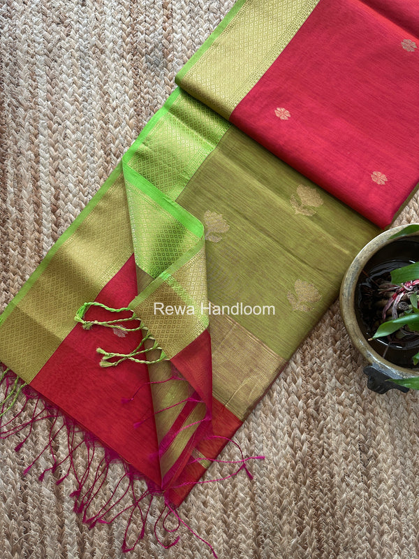 Maheshwari Lotus Butta Saree