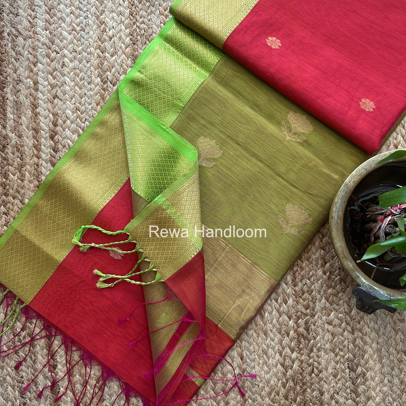 Maheshwari Lotus Butta Saree