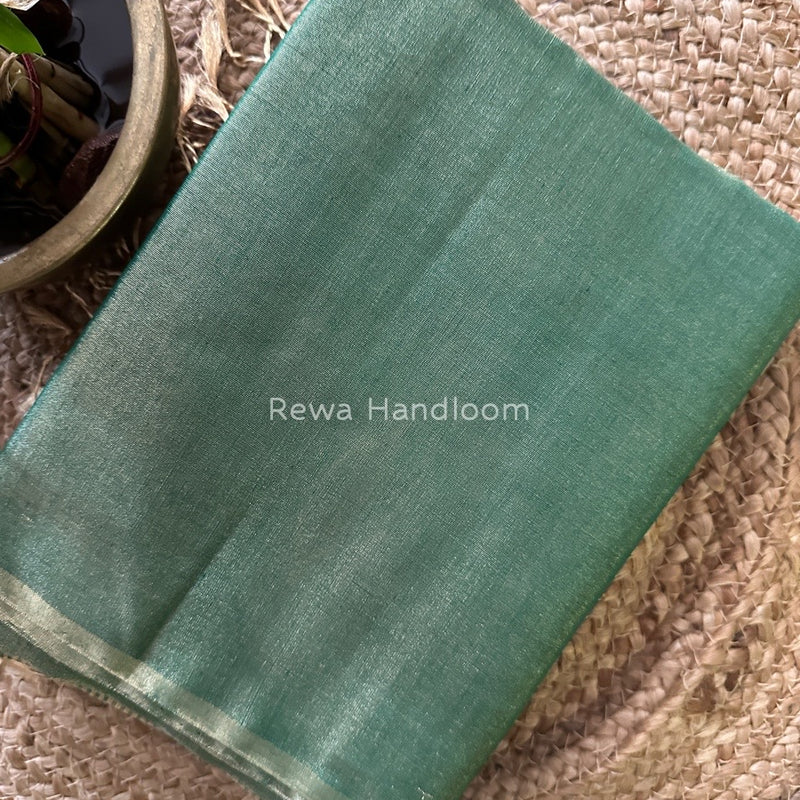 Maheshwari Green Tissue Saree TS037