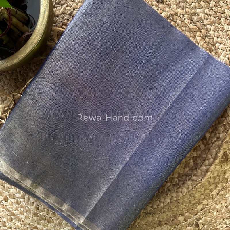 Maheshwari Blue Tissue Saree TS023