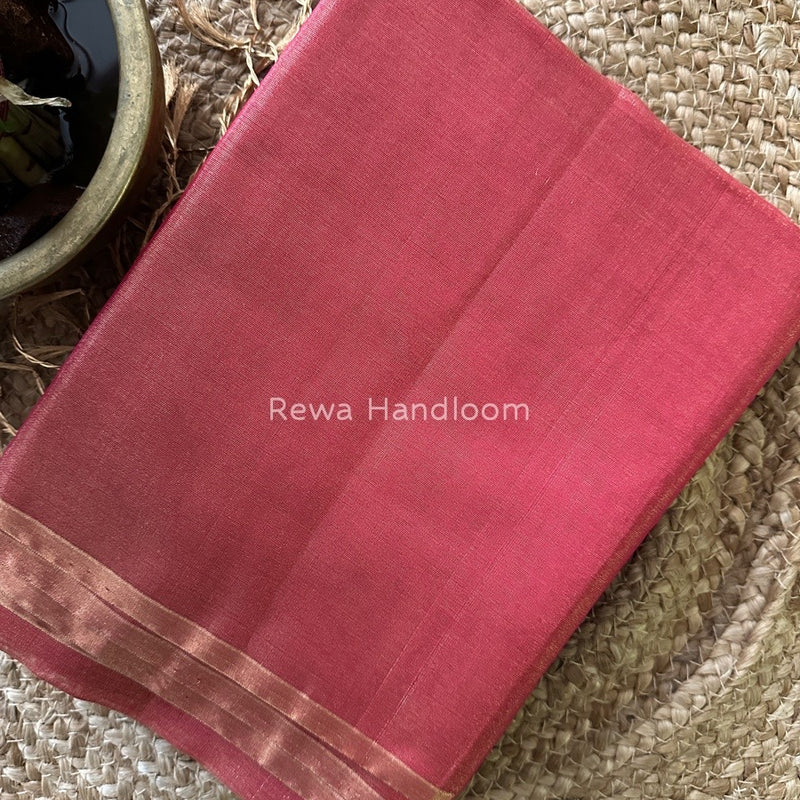 Maheshwari Fuchsia Pink Tissue Saree TS034
