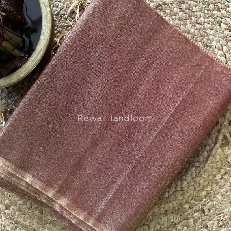 Maheshwari Maroon Tissue Saree TS022