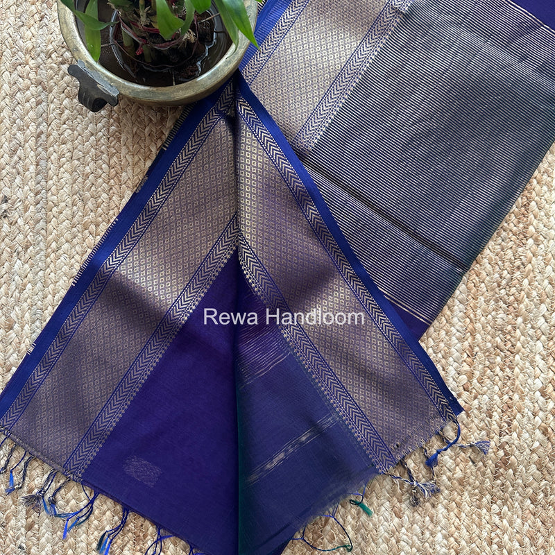 Maheshwari Purple Lotus Shaded Butta Saree SLB034
