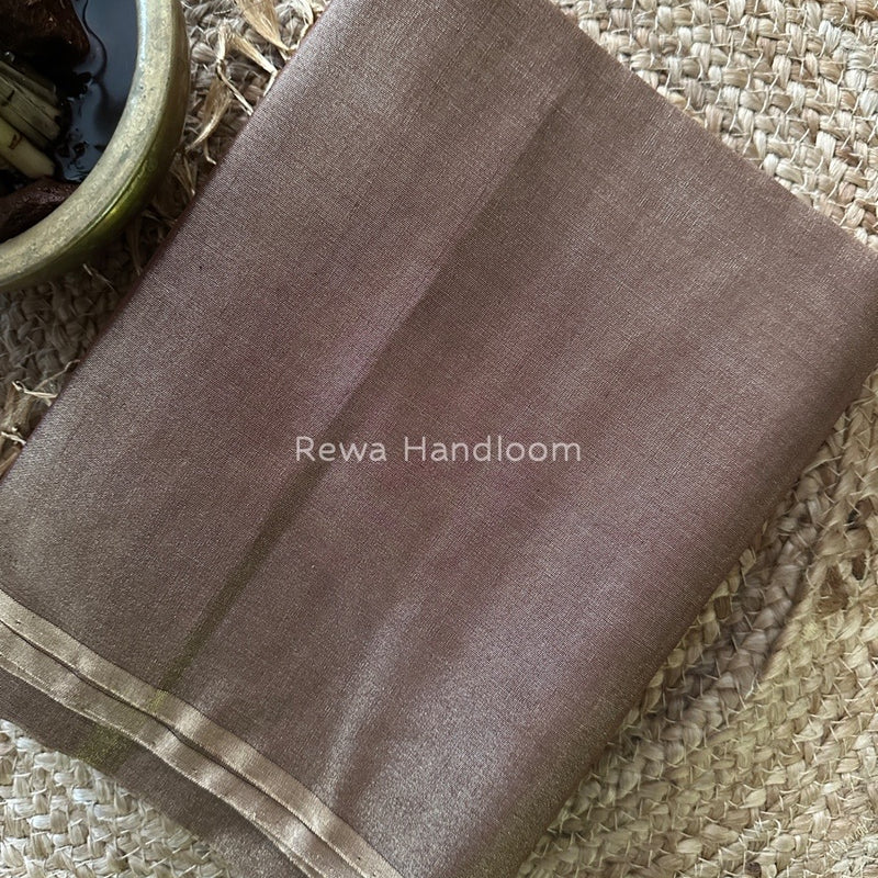 Maheshwari Brown Tissue Saree TS036