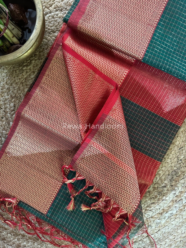 Maheshwari Skirt Checks Saree