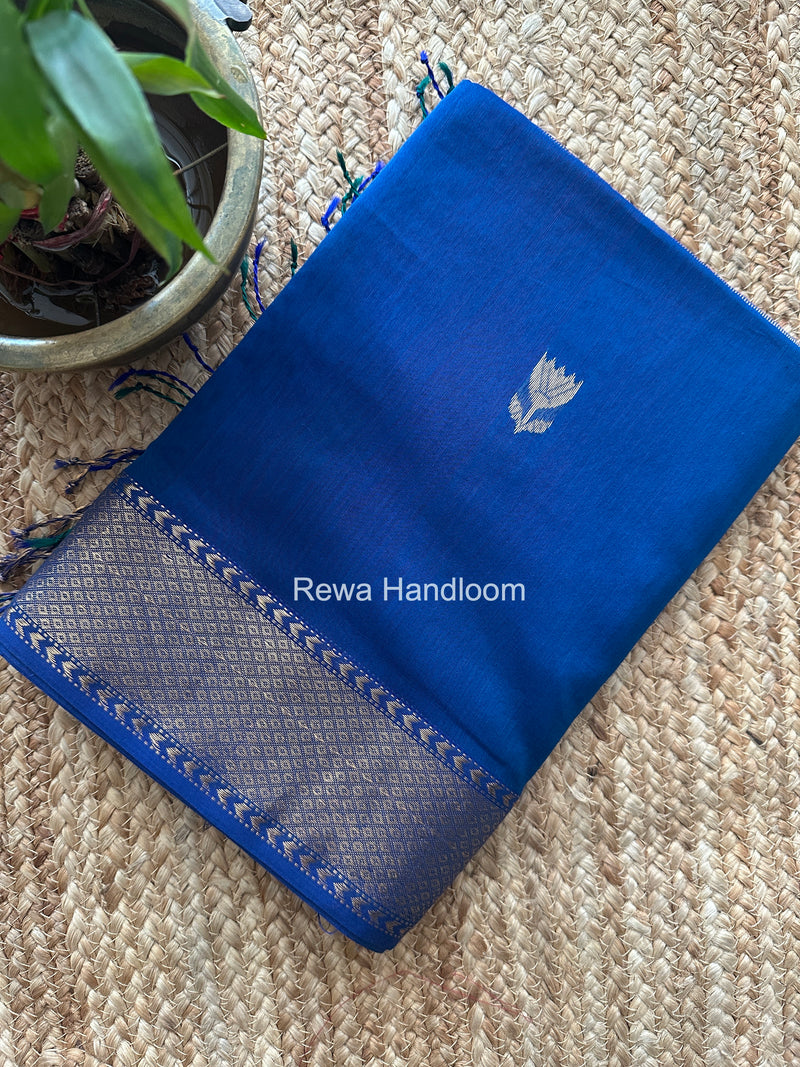 Maheshwari Blue Lotus Shaded Butta Saree SLB043