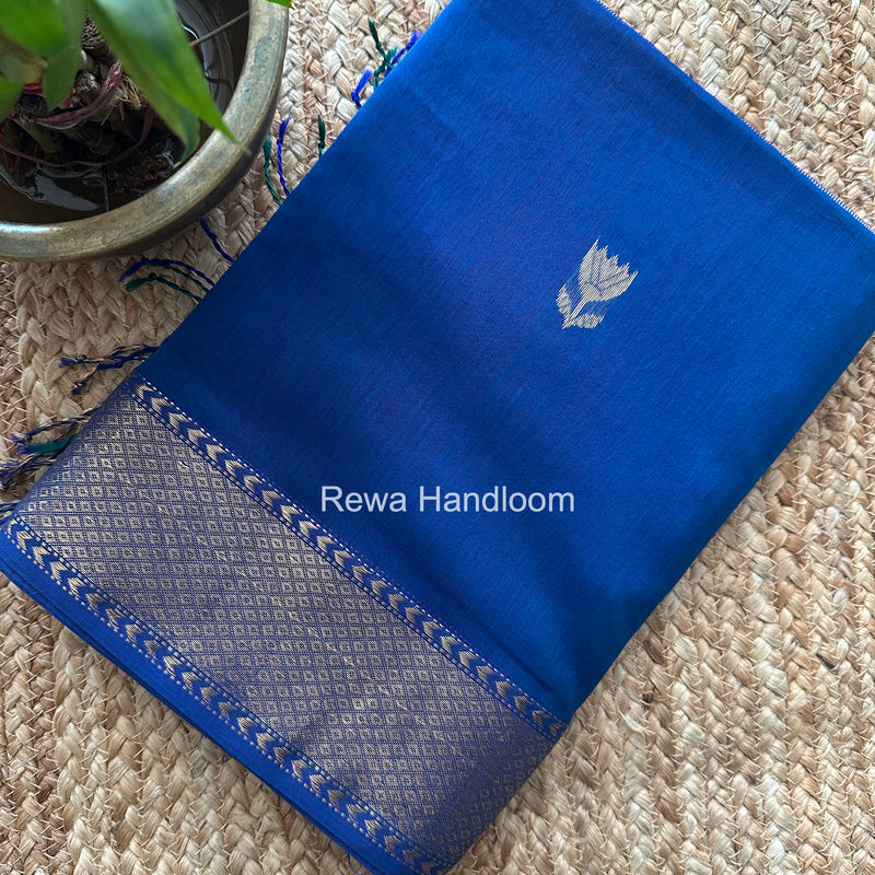 Maheshwari Blue Lotus Shaded Butta Saree SLB043