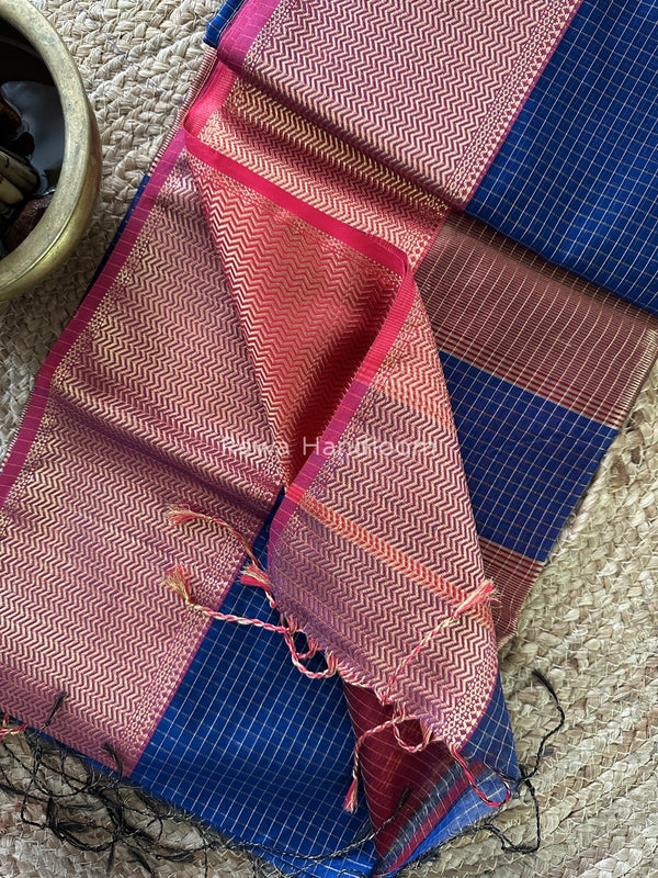 Maheshwari Skirt Checks Saree