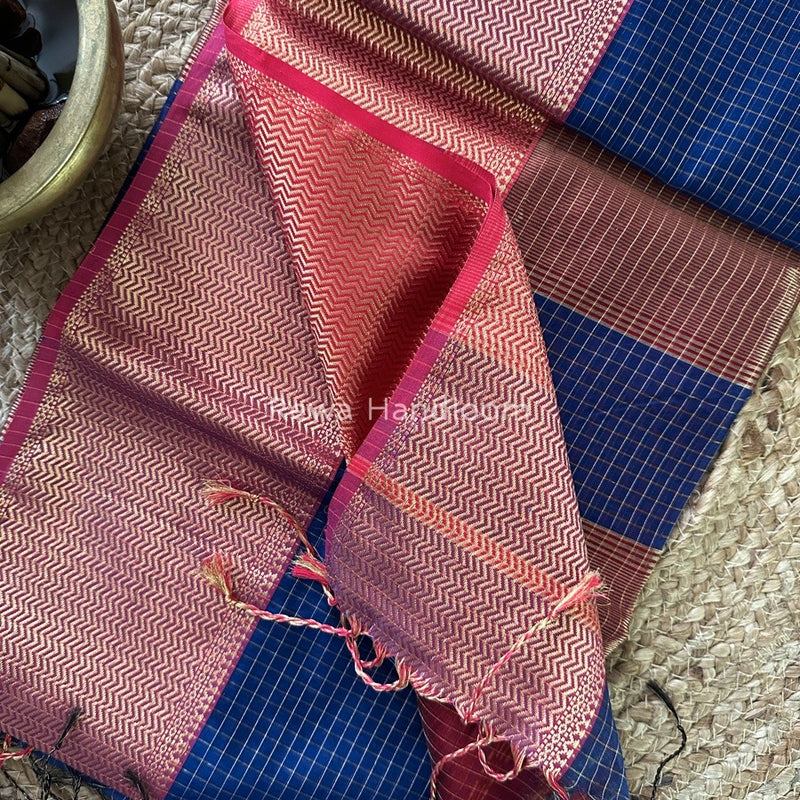 Maheshwari Skirt Checks Saree