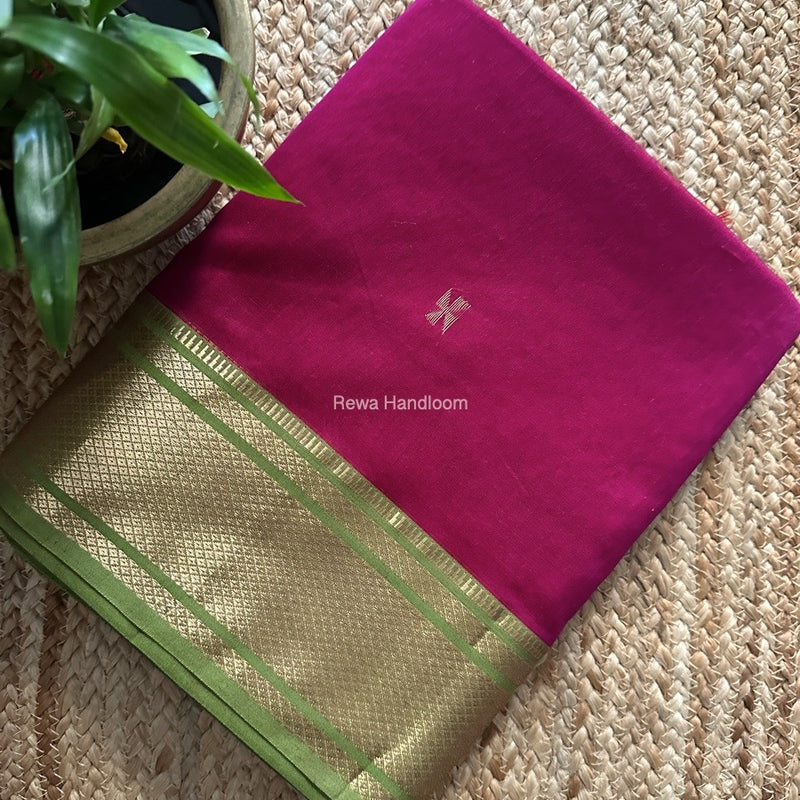 Maheshwari Magenta Zari Butti Saree SW051