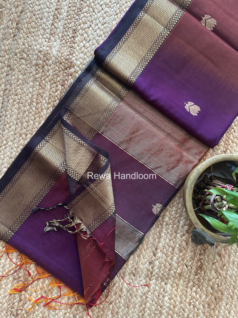Maheshwari Lotus Shaded Butta Saree