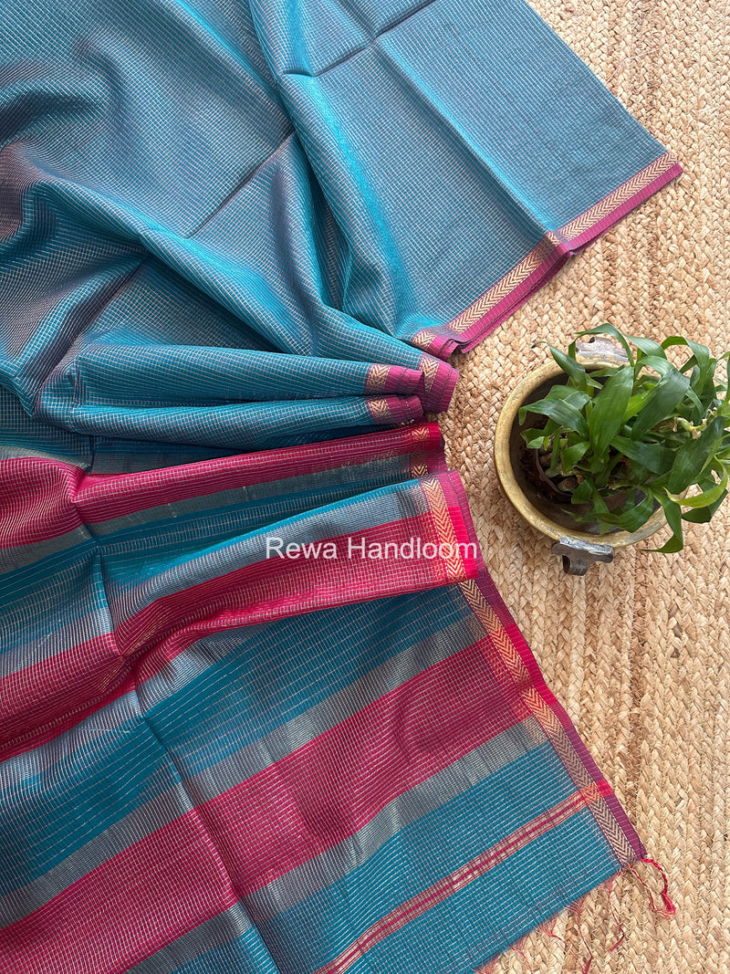 Maheshwari Morpankhi Tissue Silk Saree TCB0095