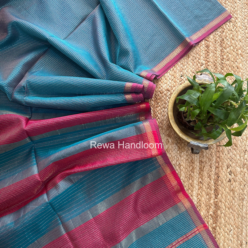 Maheshwari Morpankhi Tissue Silk Saree TCB0095