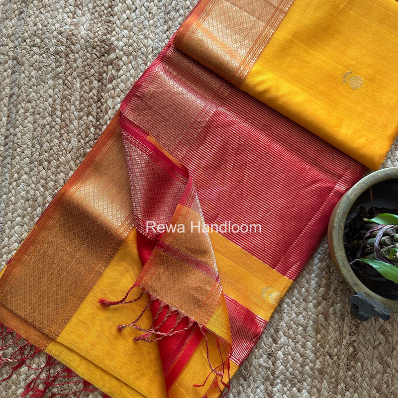 Maheshwari Lotus Butta Saree