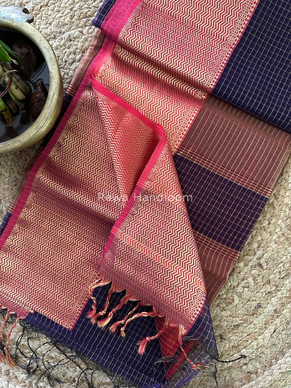 Maheshwari Skirt Checks Saree