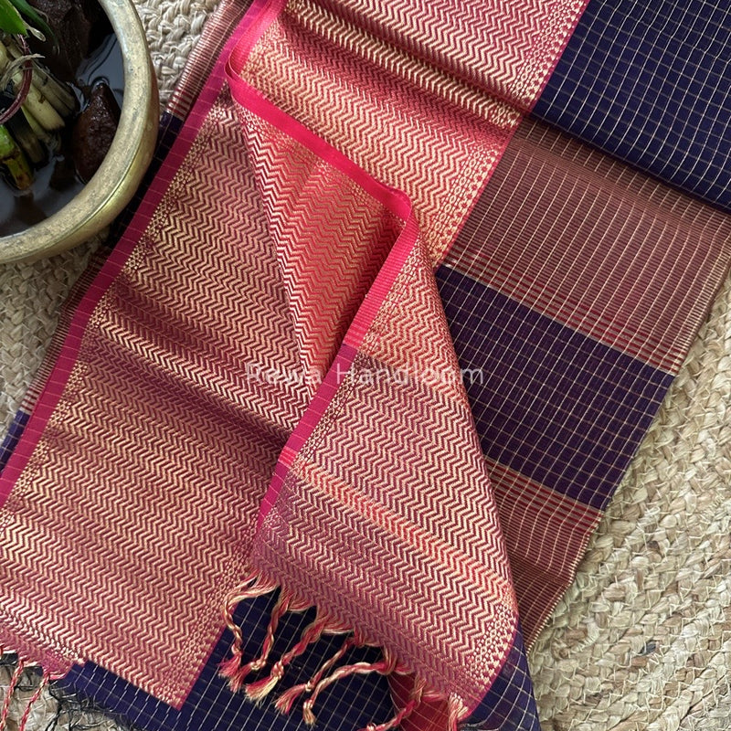 Maheshwari Skirt Checks Saree