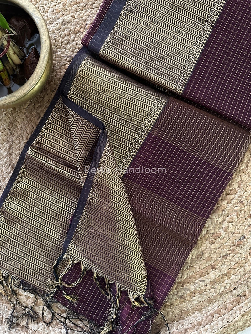 Maheshwari Skirt Checks Saree