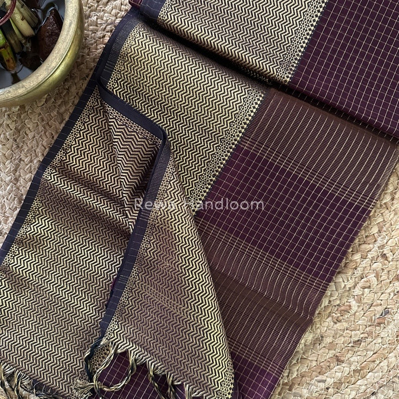 Maheshwari Skirt Checks Saree