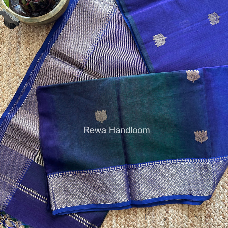 Maheshwari Violet Lotus Shaded Butta Saree SLB044