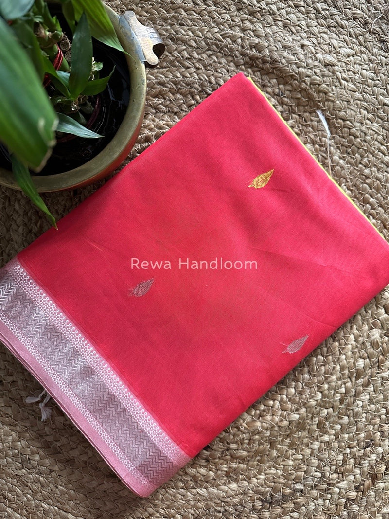 Maheshwari Fuchsia Pink Zari Butti Saree SBT042
