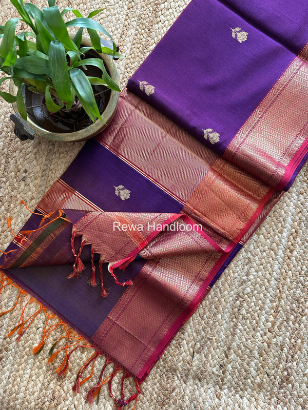 Maheshwari Lotus Shaded Butta Saree