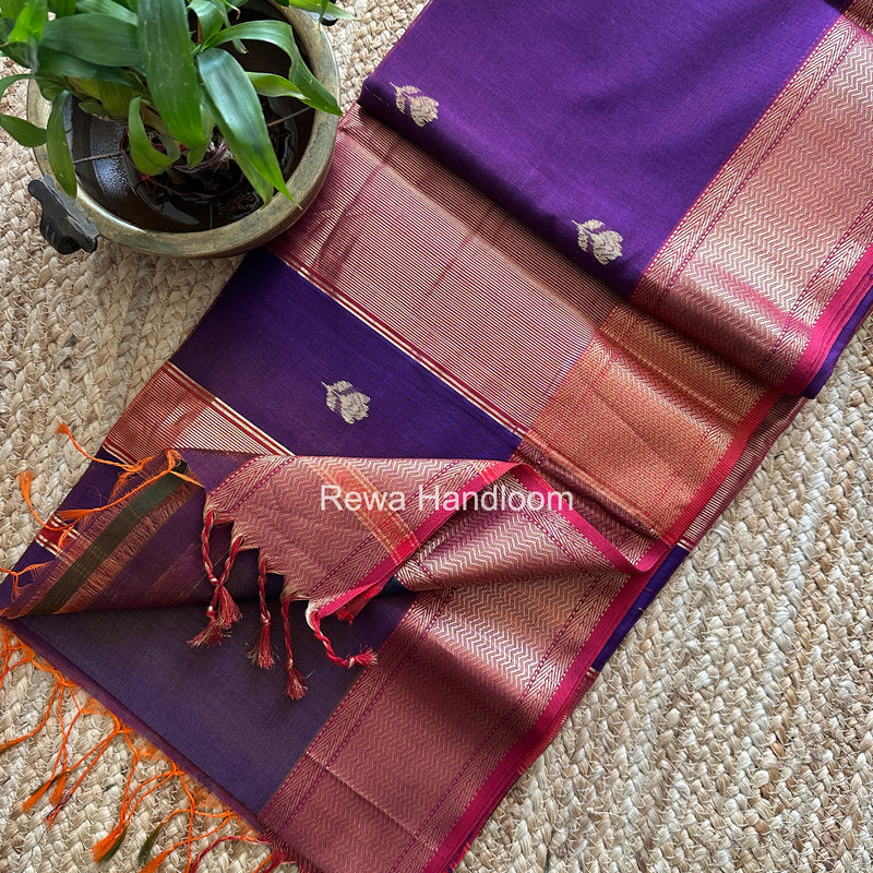 Maheshwari Lotus Shaded Butta Saree