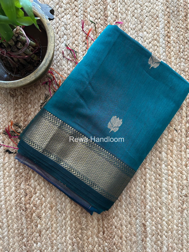 Maheshwari Green Lotus Shaded Butta Saree SLB037