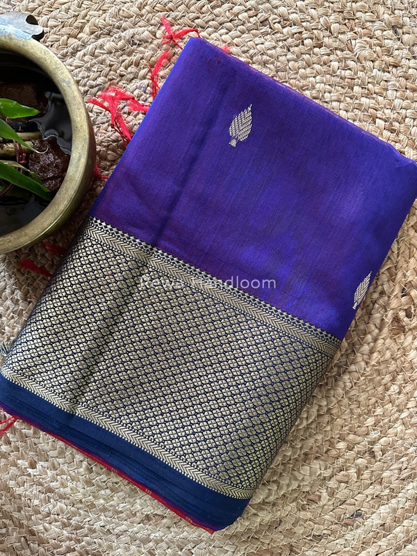 Maheshwari Purple Resham Thread Butti Saree RBS63
