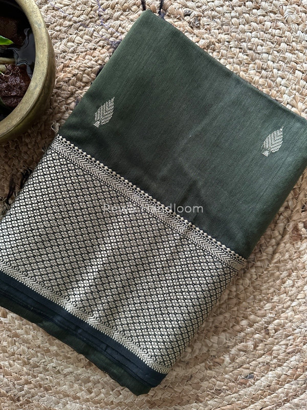 Maheshwari Green Resham Thread Butti Saree RBS59