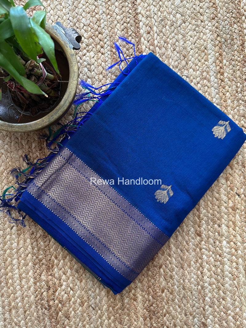 Maheshwari Blue Lotus Shaded Butta Saree SLB036