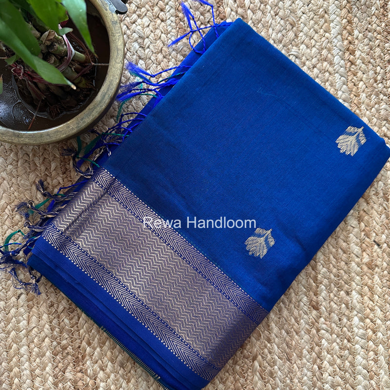 Maheshwari Blue Lotus Shaded Butta Saree SLB036