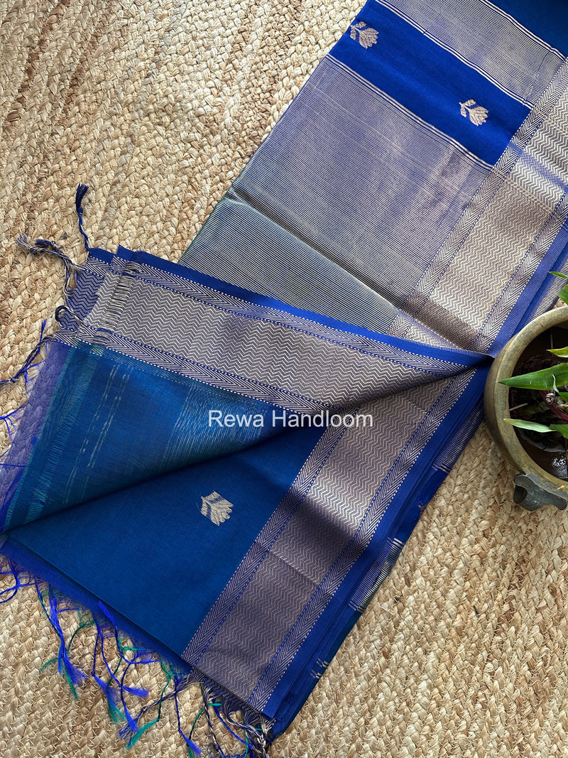 Maheshwari Blue Lotus Shaded Butta Saree SLB036