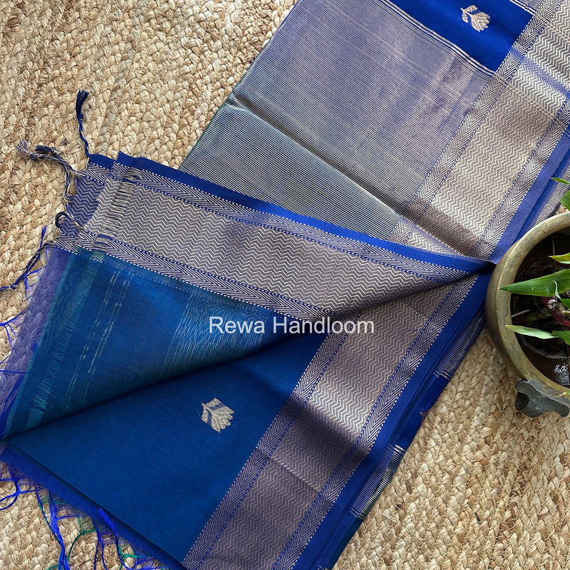 Maheshwari Blue Lotus Shaded Butta Saree SLB036